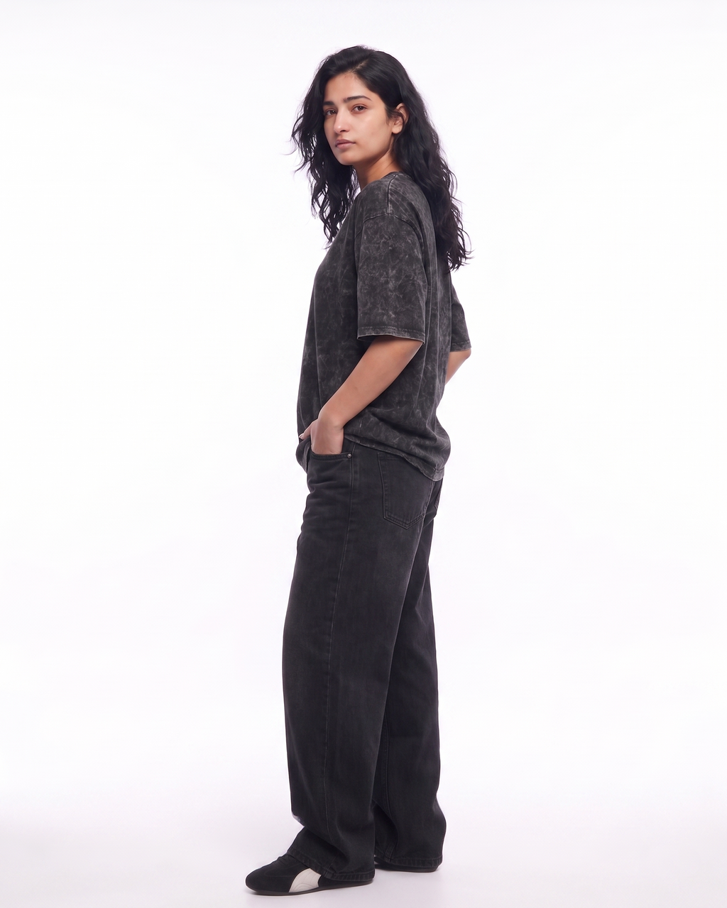 Acid Wash Oversized T-Shirt | 240 GSM French Terry Cotton Oversized Tee
