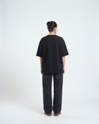 Black Oversized T-Shirt | 240 GSM French Terry Cotton Oversized Tee