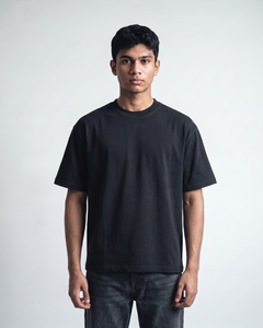 Black Oversized T-Shirt | 240 GSM French Terry Cotton Oversized Tee