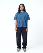 Denim Wash Boxy Fit T-Shirt | 240 GSM French Terry Cotton Boxy Fit Tee
