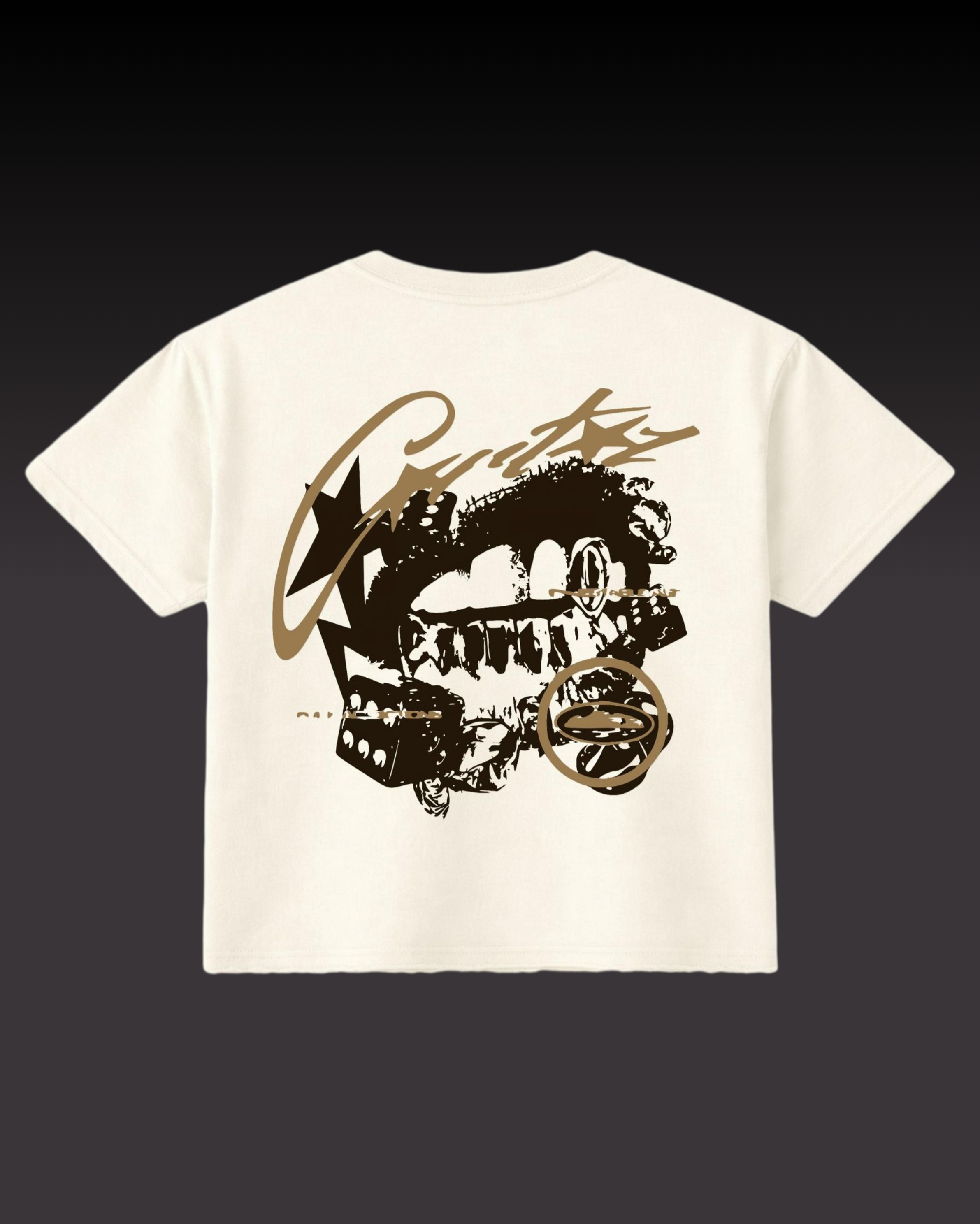 Dirty Gamble Graphic Boxy Fit T-Shirt | 240 GSM French Terry Off-White Graphic Tee