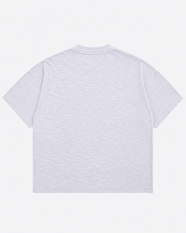 Dusty White Boxy Slub T-Shirt | 180 GSM Cotton Slub Boxy Fit Tee