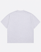 Dusty White Boxy Slub T-Shirt | 180 GSM Cotton Slub Boxy Fit Tee