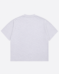 Dusty White Boxy Slub T-Shirt | 180 GSM Cotton Slub Boxy Fit Tee