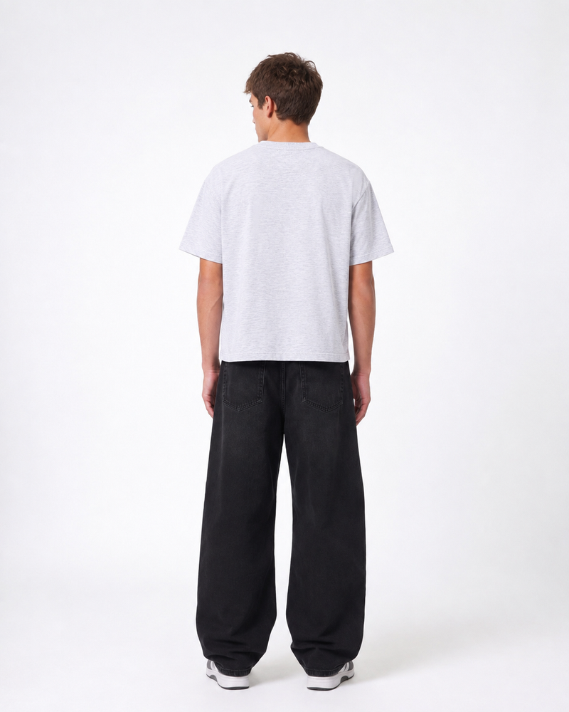 Dusty White Boxy Slub T-Shirt | 180 GSM Cotton Slub Boxy Fit Tee