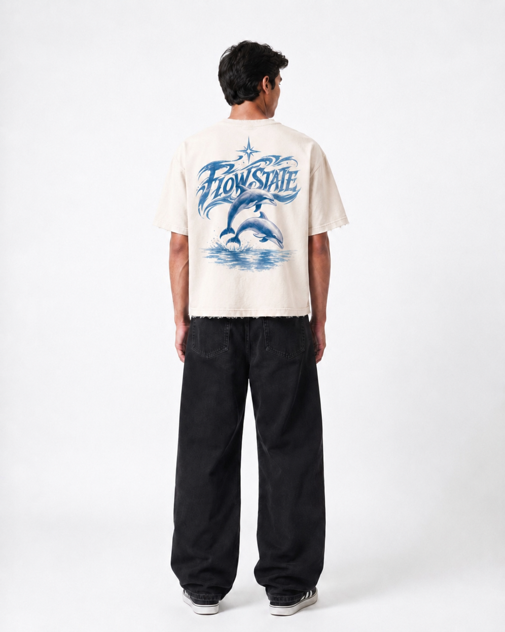 Flowstate Boxy Fit T-Shirt | 240 GSM French Terry Off-White Graphic Tee