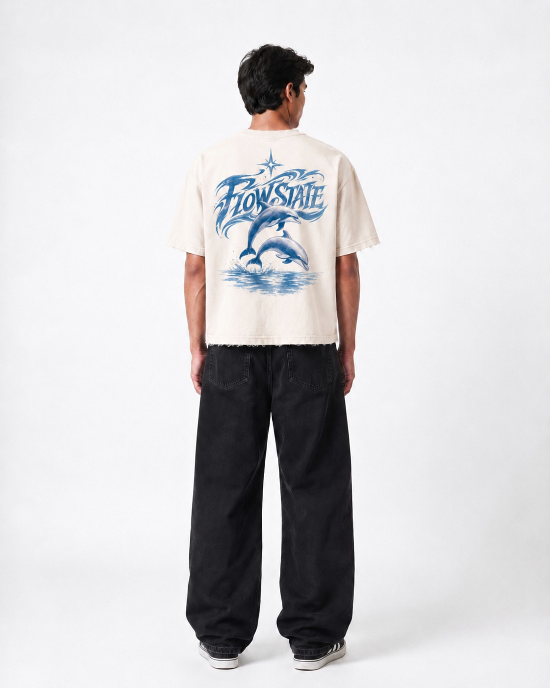 Flowstate Boxy Fit T-Shirt | 240 GSM French Terry Off-White Graphic Tee