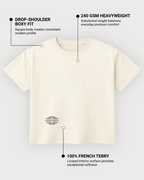 Freedom Boxy Fit T-Shirt | 240 GSM French Terry Off-White Graphic Tee