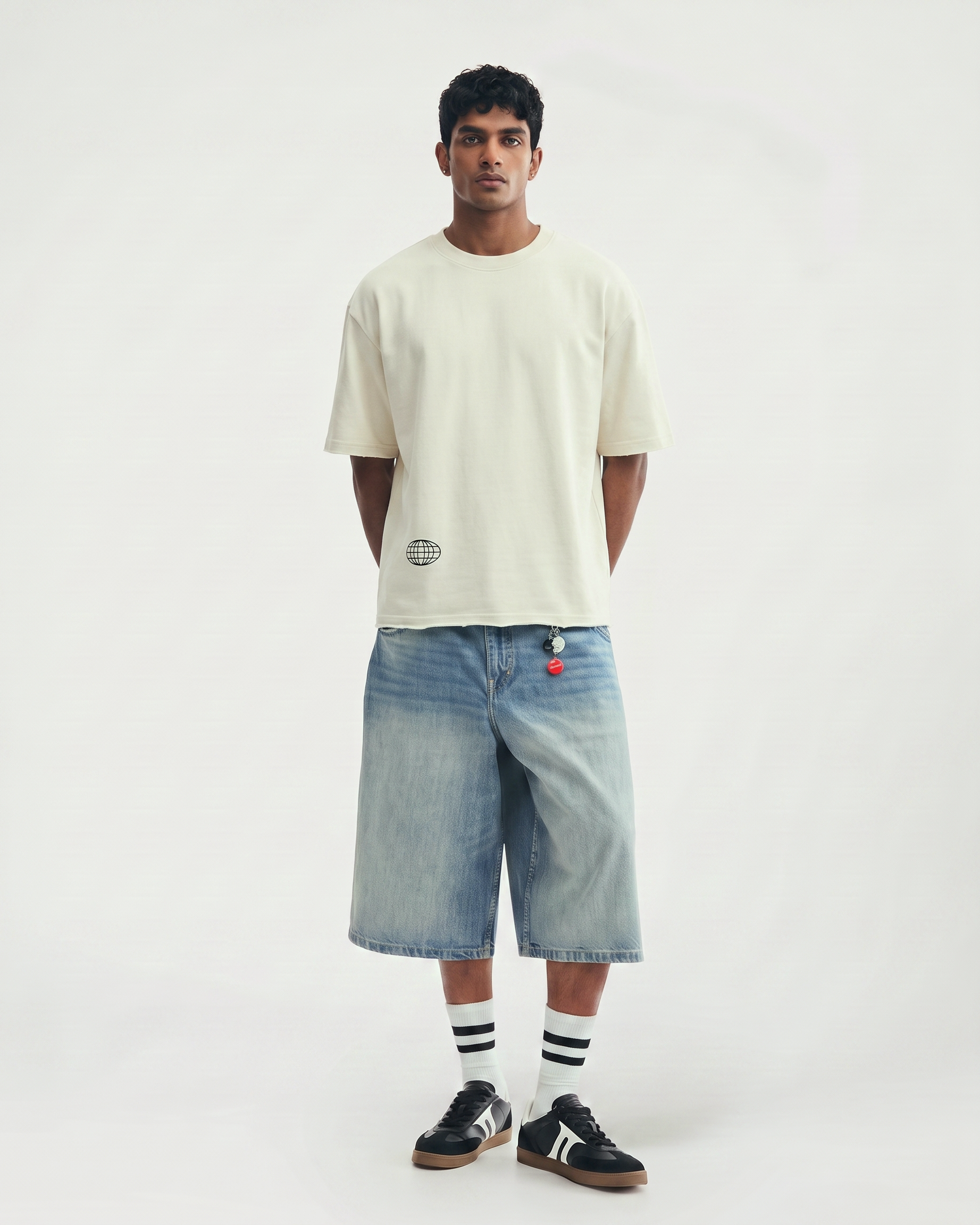 Freedom Boxy Fit T-Shirt | 240 GSM French Terry Off-White Graphic Tee