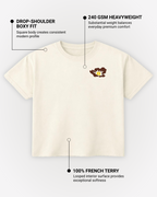 The Six Stories Boxy Fit T-Shirt | 240 GSM French Terry Off-White Graphic Tee
