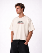 Eyes Never Lie Boxy Fit T-Shirt | 240 GSM French Terry Off-White Graphic Tee