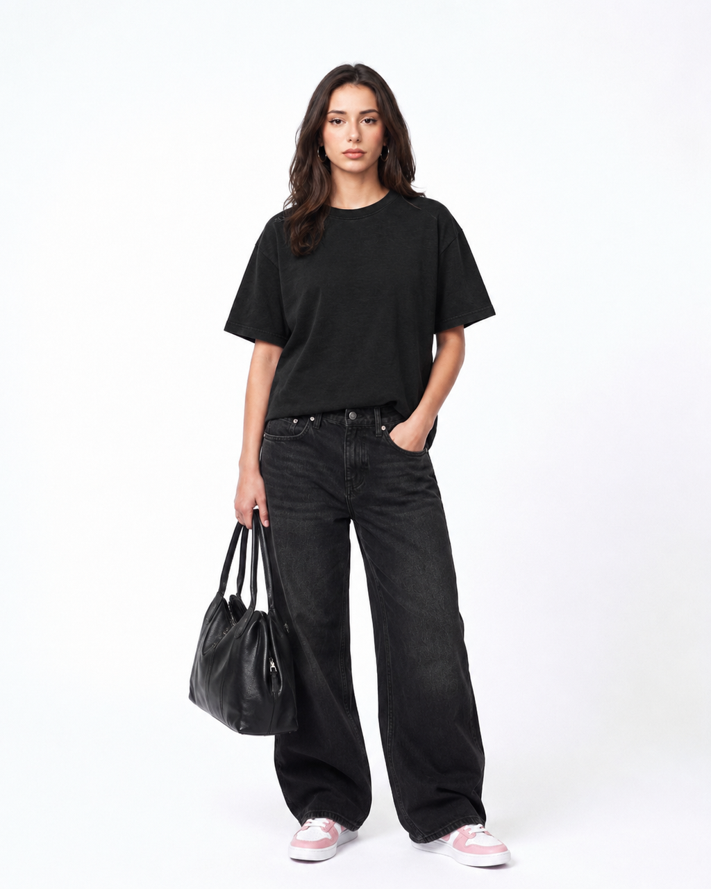 Graphite Boxy Slub T-Shirt | 180 GSM Cotton Slub Boxy Fit Tee