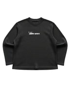 Look Quiet Spider Tee | 240 GSM Cotton Waffle Knit Black Oversized Full-Sleeve Graphic Tee