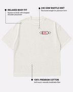 Low Energy Boxy Fit T-Shirt | 240 GSM Waffle Knit Off-White Graphic Tee