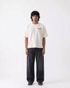 Low Energy Boxy Fit T-Shirt | 240 GSM Waffle Knit Off-White Graphic Tee