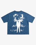 Mind Blowing Boxy Fit T-Shirt | 240 GSM French Terry Denim Wash Graphic Tee