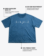 Mind Blowing Boxy Fit T-Shirt | 240 GSM French Terry Denim Wash Graphic Tee