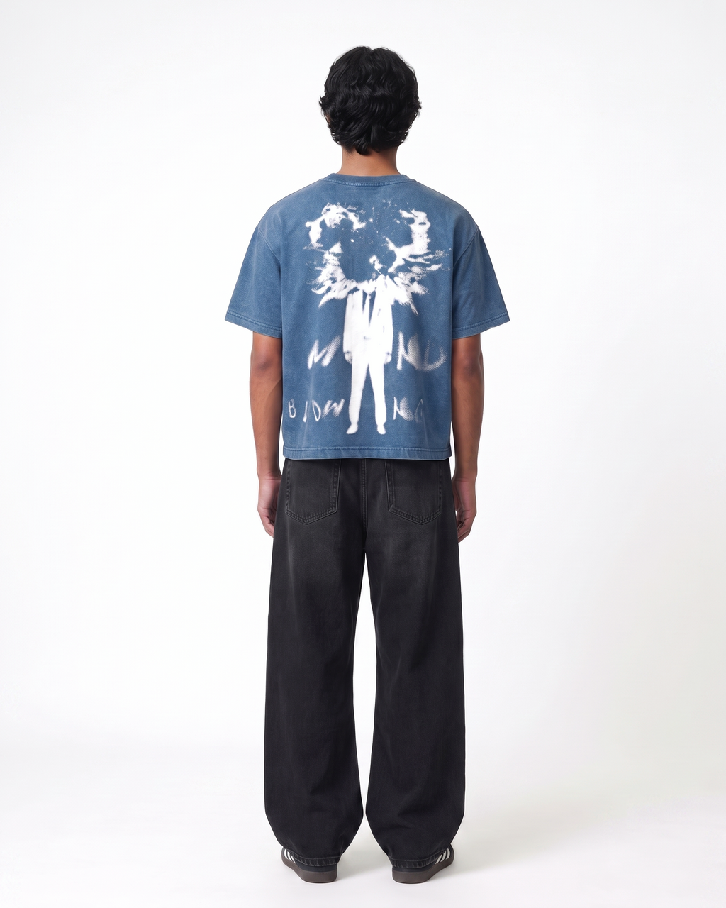 Mind Blowing Boxy Fit T-Shirt | 240 GSM French Terry Denim Wash Graphic Tee