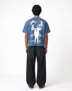 Mind Blowing Boxy Fit T-Shirt | 240 GSM French Terry Denim Wash Graphic Tee
