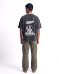 Mindful Moments Acid Wash Oversized T-Shirt | 240 GSM French Terry Cotton Graphic Tee