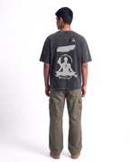 Mindful Moments Acid Wash Oversized T-Shirt | 240 GSM French Terry Cotton Graphic Tee