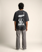 Mindful Moments Acid Wash Oversized T-Shirt | 240 GSM French Terry Cotton Graphic Tee