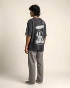 Mindful Moments Acid Wash Oversized T-Shirt | 240 GSM French Terry Cotton Graphic Tee