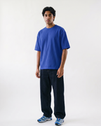 Blue Oversized T-Shirt | 240 GSM French Terry Cotton Oversized Tee