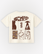 The Six Stories Boxy Fit T-Shirt | 240 GSM French Terry Off-White Graphic Tee