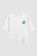 All-Day Skate Monkey Oversized White T-Shirt