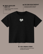 The Third Boxy Fit T-Shirt | 240 GSM French Terry Black Graphic Tee