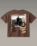 West Coast Vibes Brown Graphic Boxy Fit T-Shirt | 240 GSM French Terry Brown Graphic Tee