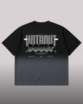 Without Doubt Boxy Fit T-Shirt | 240 GSM French Terry Black Ombré Wash Graphic Tee