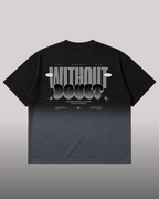 Without Doubt Boxy Fit T-Shirt | 240 GSM French Terry Black Ombré Wash Graphic Tee
