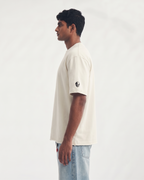 Zero Rules Boxy Fit T-Shirt | 240 GSM French Terry Off-White Graphic Tee