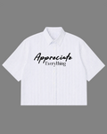 Appreciate Everything Boxy Shirt | 160 GSM Cotton Oxford Shirt