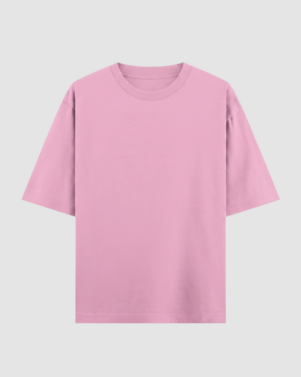 Baby Pink Oversized T-Shirt | 240 GSM French Terry Cotton Oversized Tee
