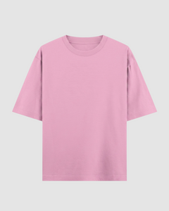 Baby Pink Oversized T-Shirt | 240 GSM French Terry Cotton Oversized Tee