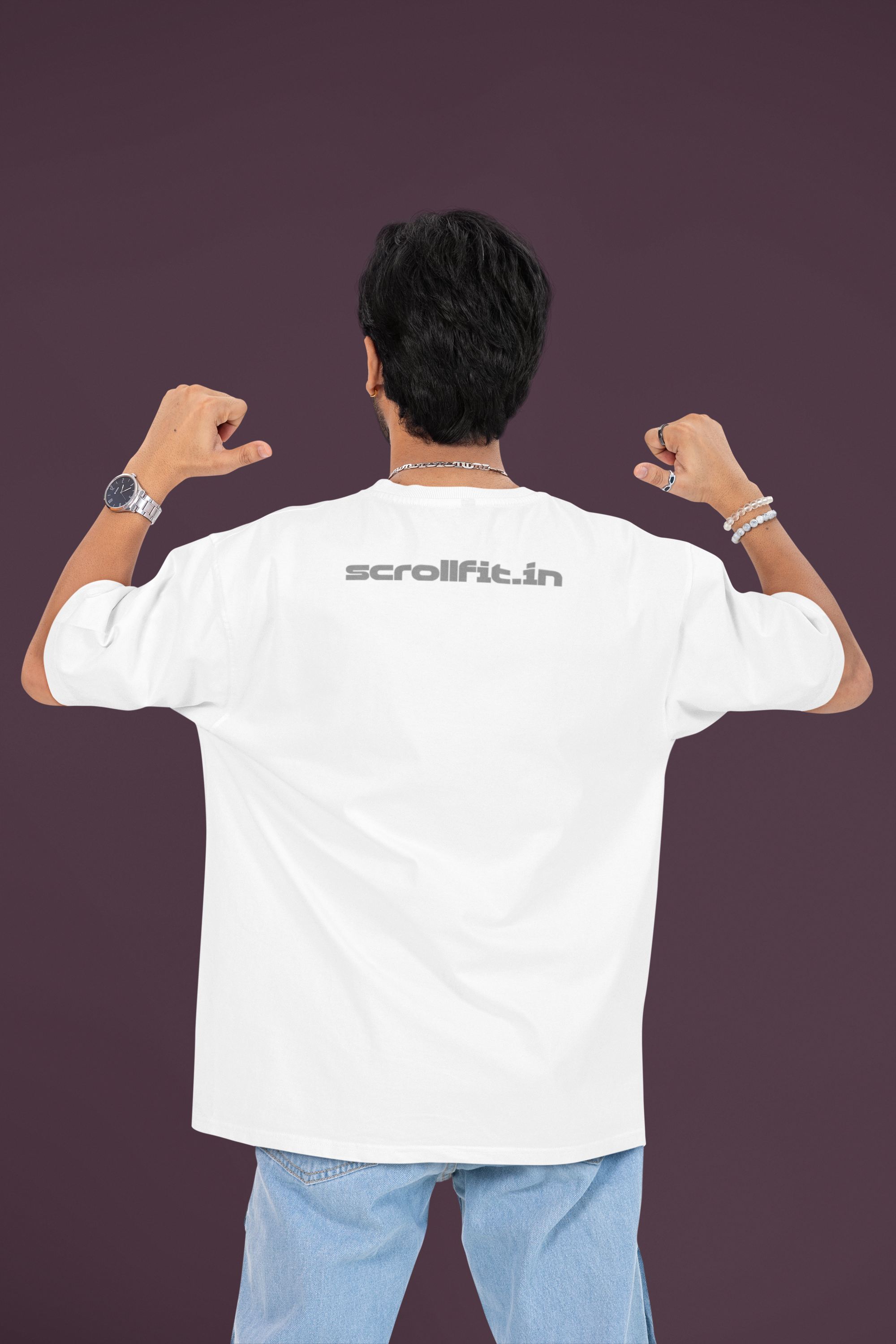 All-Day Skate Monkey Oversized White T-Shirt