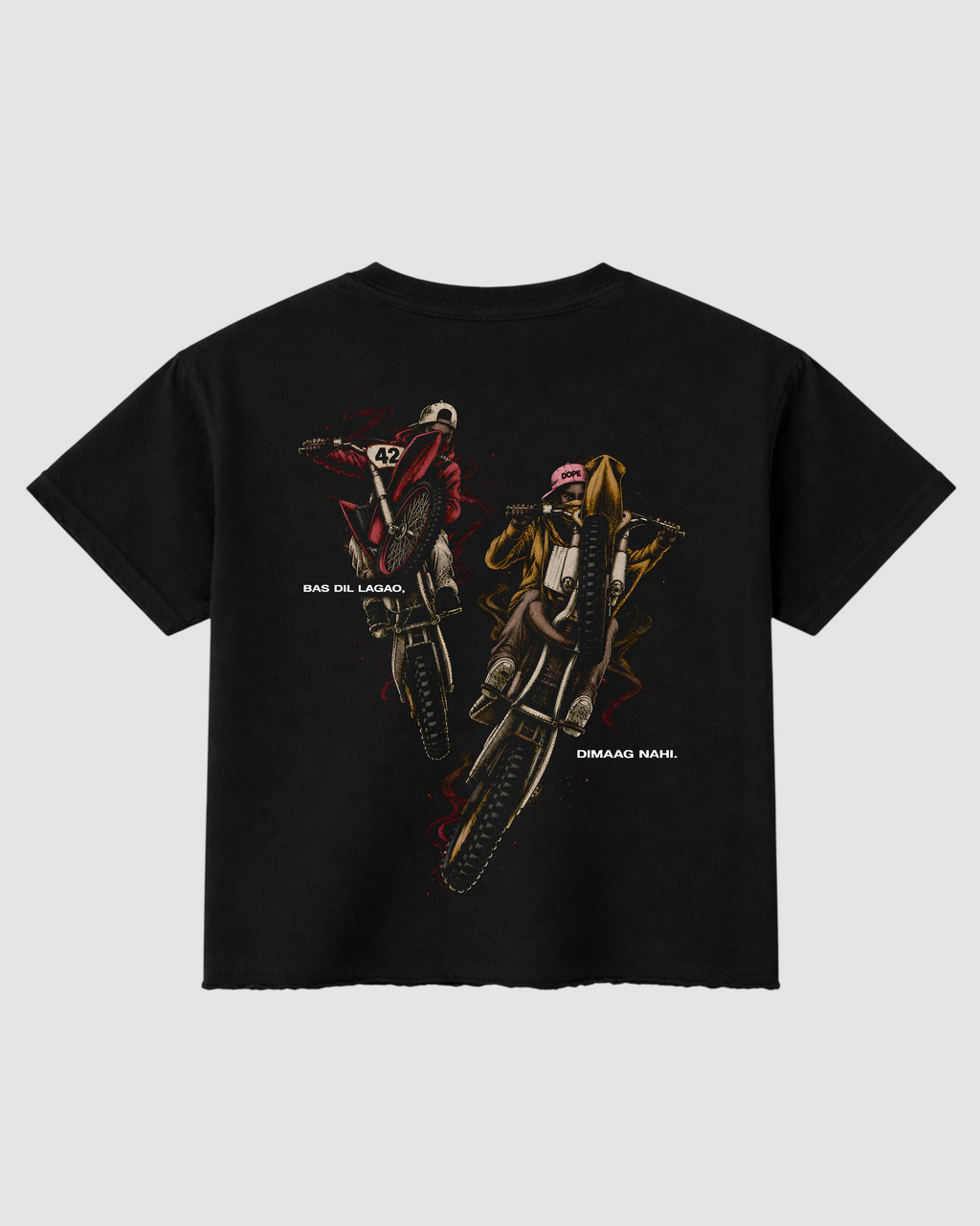 Dil Lagao Boxy Fit T-Shirt | 240 GSM French Terry Cotton Black Graphic Tee