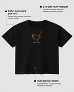 Dil Lagao Boxy Fit T-Shirt | 240 GSM French Terry Cotton Black Graphic Tee