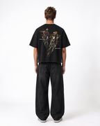 Dil Lagao Boxy Fit T-Shirt | 240 GSM French Terry Cotton Black Graphic Tee