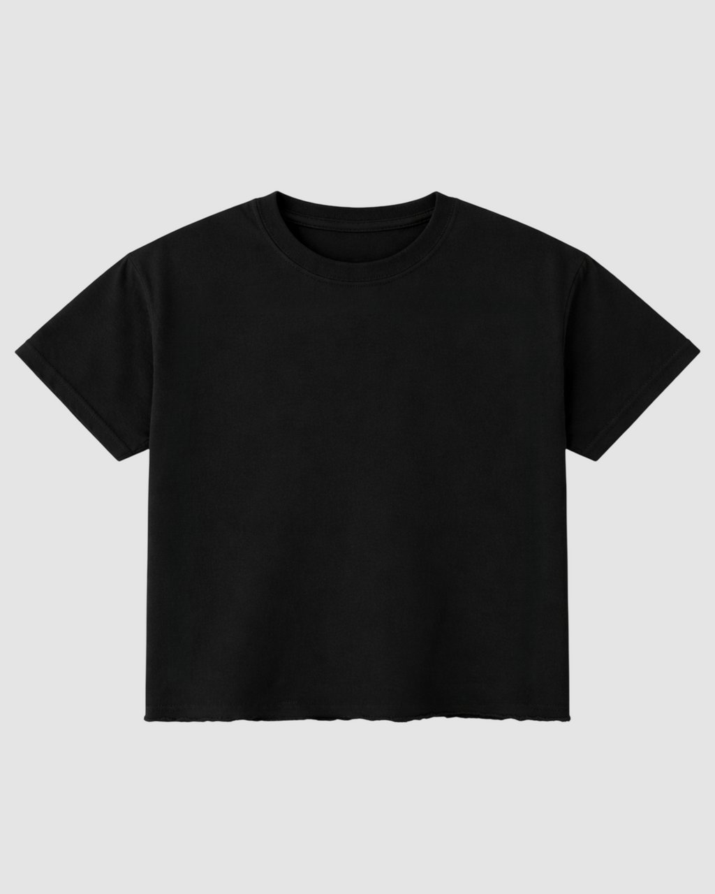 Black French Terry Boxy Fit T-Shirt | 240 GSM French Terry Boxy Tee