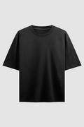Black French Terry Oversized T-Shirt | 240 GSM Pure Cotton Tee