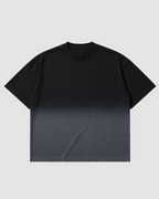 Black Ombre Wash Boxy Fit T-Shirt | 240 GSM French Terry Boxy Tee