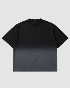 Black Ombre Wash Boxy Fit T-Shirt | 240 GSM French Terry Boxy Tee