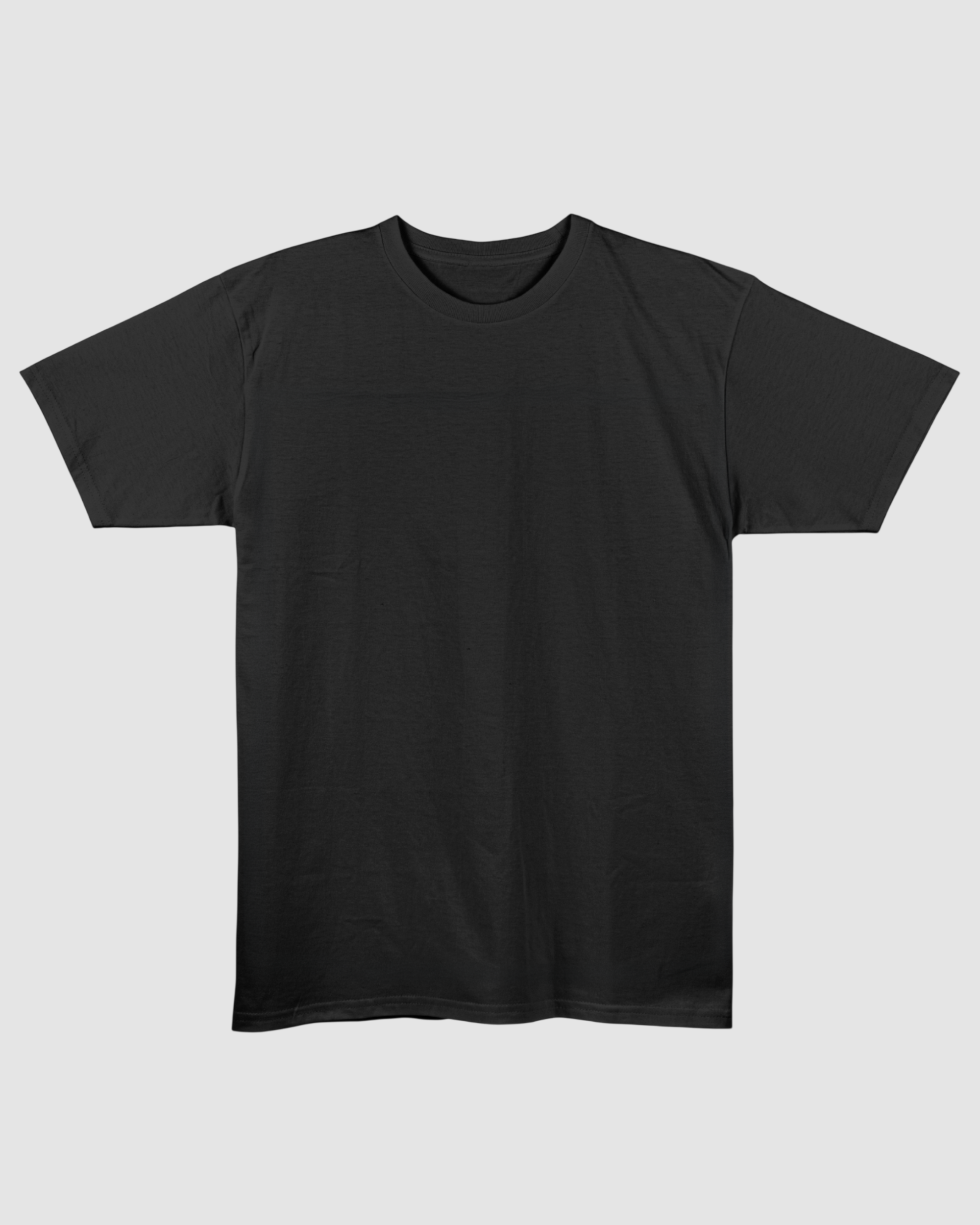 Black Regular Fit T-Shirt | 180 GSM 100% Cotton Everyday Tee