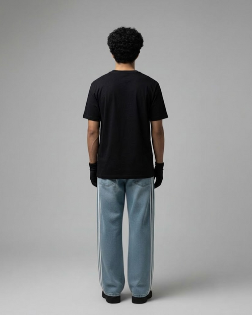 Black Regular Fit T-Shirt | 180 GSM 100% Cotton Everyday Tee