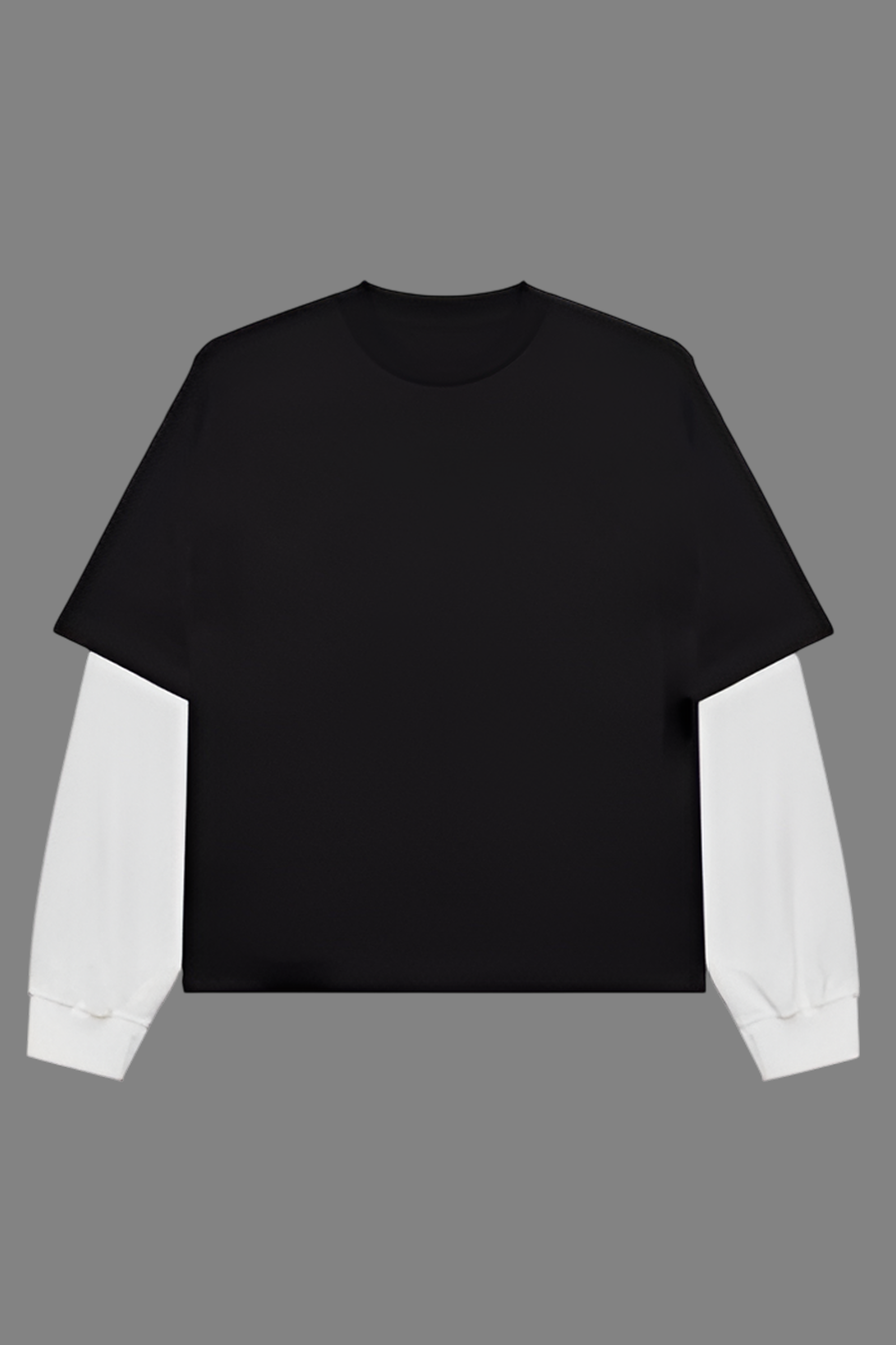 Black With White Sleeve Oversized T-Shirt