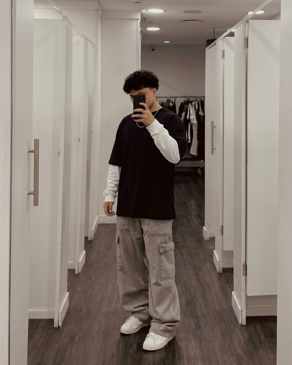 Black With White Sleeve Oversized T-Shirt | 240 GSM French Terry Cotton Oversized Tee
